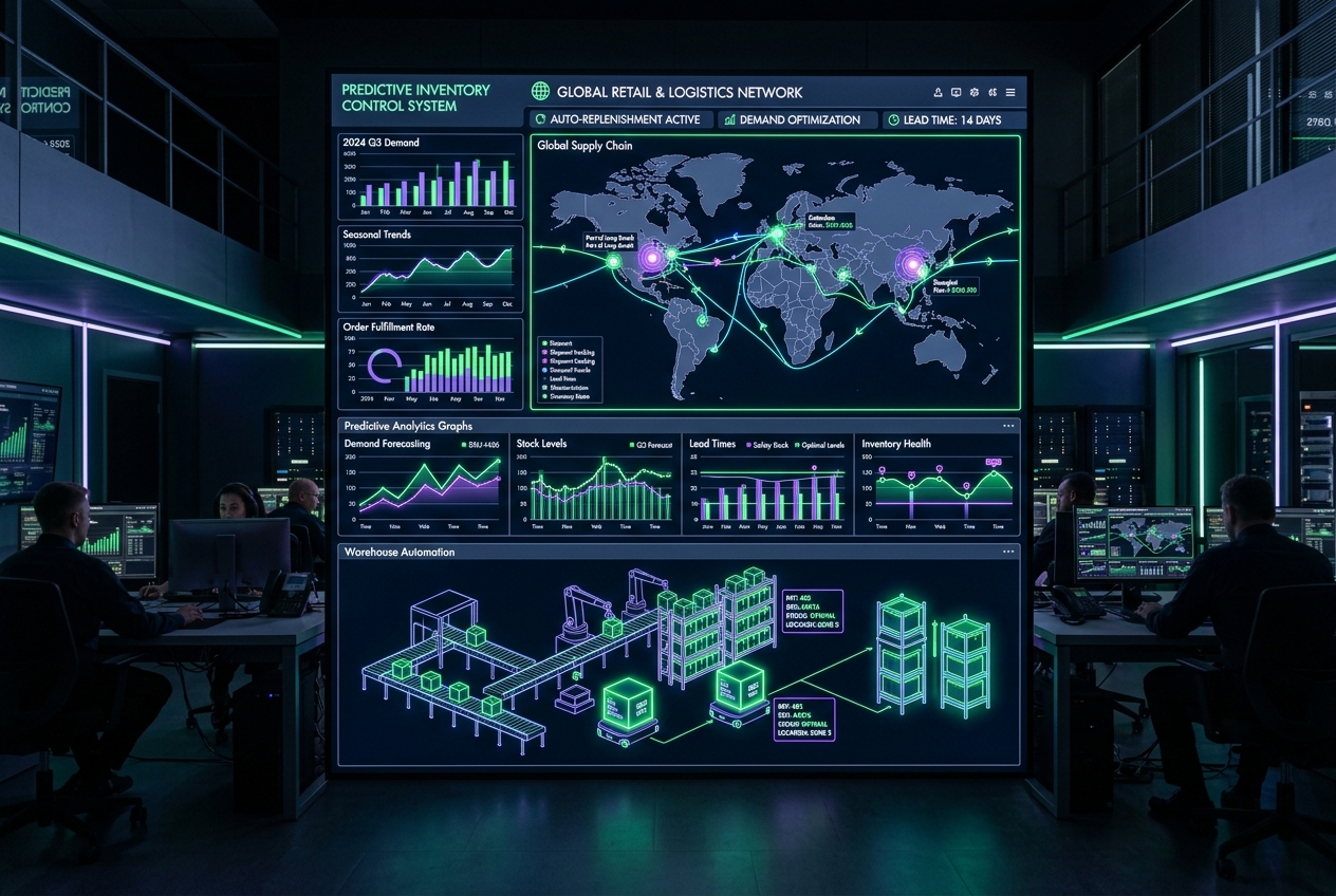 Predictive inventory AI model reducing stockouts and overstock