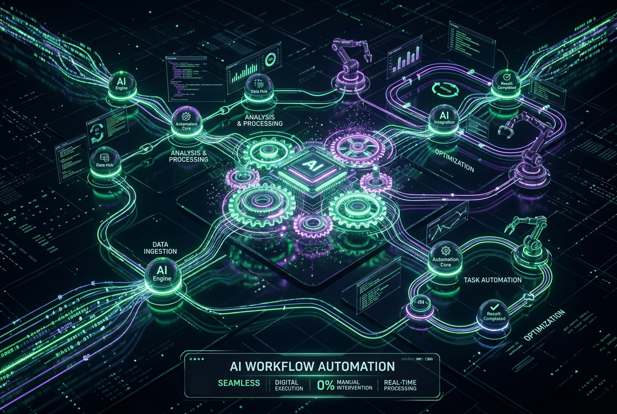 AI workflow automation eliminating manual data processing